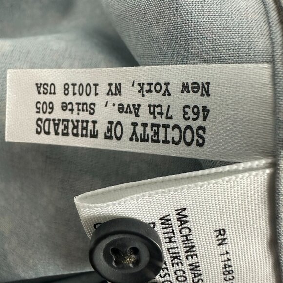 Society Of Threads Mens Slim Fit Floral Shirt No Iron Wrinkle-Free Size M - Picture 8 of 8